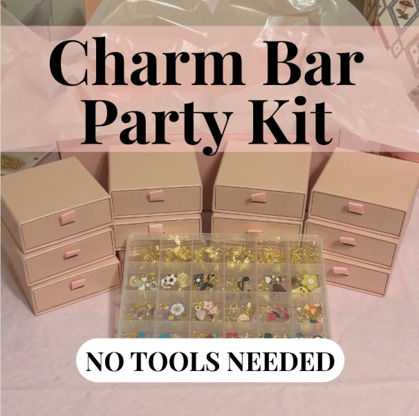 Charm Bar Bracelet Party Kit for 12 • No Tools Required • Girls Birthday Activity